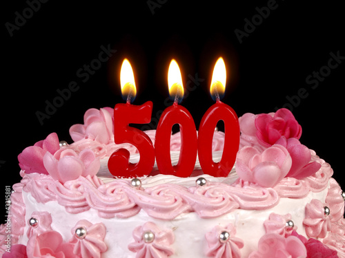Fotografia Birthday-anniversary cake with candles Nr. 500