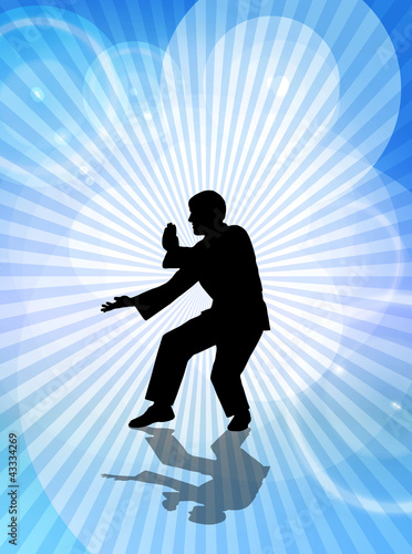 Naklejka samoprzylepna Ilustracja karate