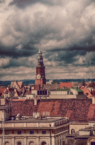 Plakat na papierze fotorealistycznym Dachy wrocławskie (polska)