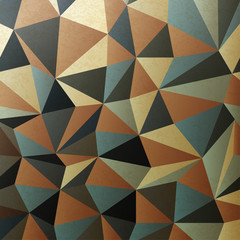 Aufkleber - Brown gamut triangle patch surface. Abstract background, vector,