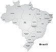 Brasilien mit Landesgrenzen