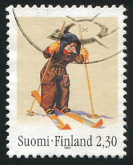 Poster - Boy on Skis