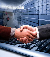 Poster - e-commerce hand shake