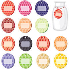 Sticker - Labels for jam from fruits and berries