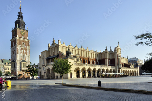 Board z aluminiowym obramowaniem Rynek główny (rynek) w krakowie, polska