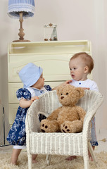 Wall Mural - boy and girl