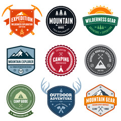 Wall Mural - mountain badges