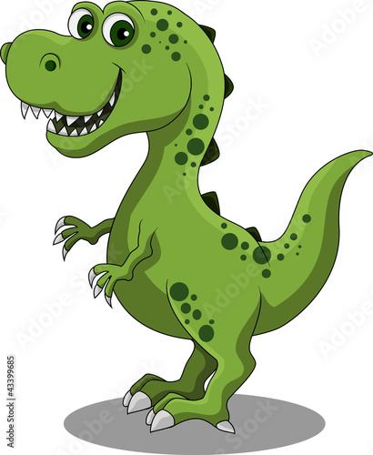 Obraz w ramie An illustration of a happy dinosaur
