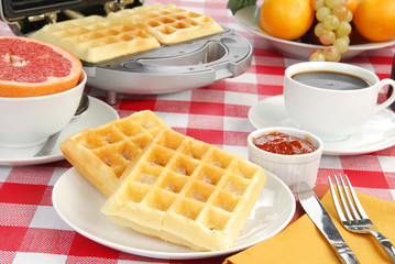 Sticker - Waffles with strawberry jam