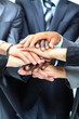 © ASDF - Closeup portrait of group of business people with