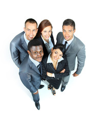 Large group of business people. Over white background