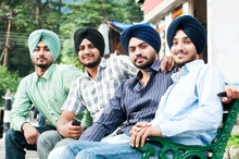 Group Of Young Indian Man Sikh