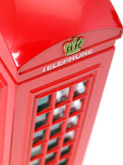 Wall Mural - British telephone box.