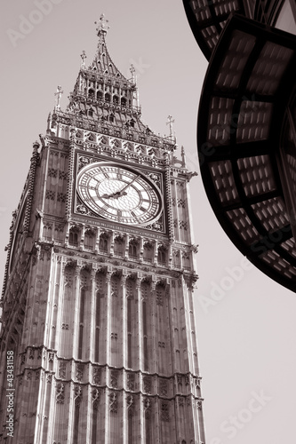 Plakat na papierze fotorealistycznym Big ben, londyn, anglia, brytania, wielka brytania