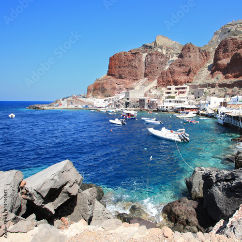 Board z aluminiowym obramowaniem Santorin - port d'amoudi