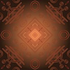 Poster - Decorative retro pattern