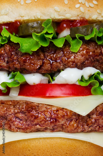 Naklejka samoprzylepna Makro hamburgera