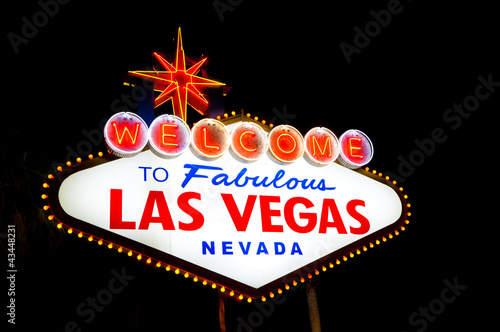 Fotoboard na płycie Las vegas podpisać noc