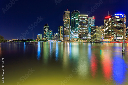 Naklejka samoprzylepna Brisbane w nocy