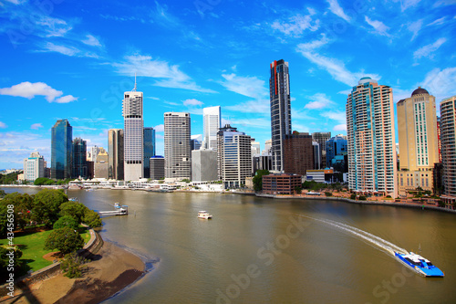 Naklejka samoprzylepna Brisbane rzeka i miasto, Australia