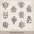 collection of embroidered monograms