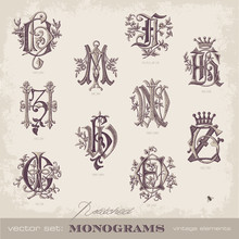 Collection Of Embroidered Monograms