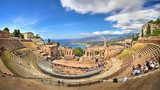 Fototapeta  - Griechisches Theater in Taormina, Sizilien