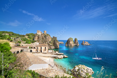 Naklejka na kafelki Tonnara di Scopello, Sicily, Italy