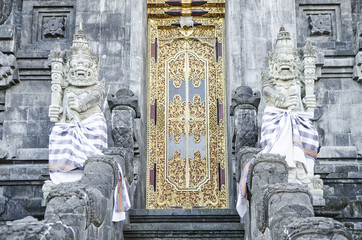 temple door in bali indonesia