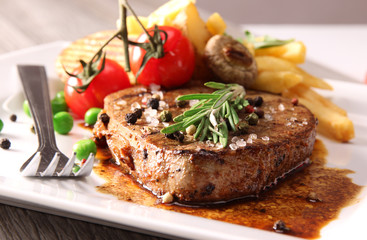 Grilled beef steak