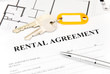 rental agreement document with keys