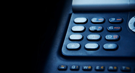 isolated telephone close up