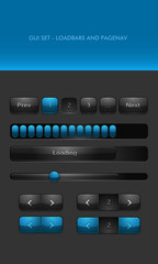 Wall Mural - Vector User Interface Elements - Loader Bars and Pagenavs