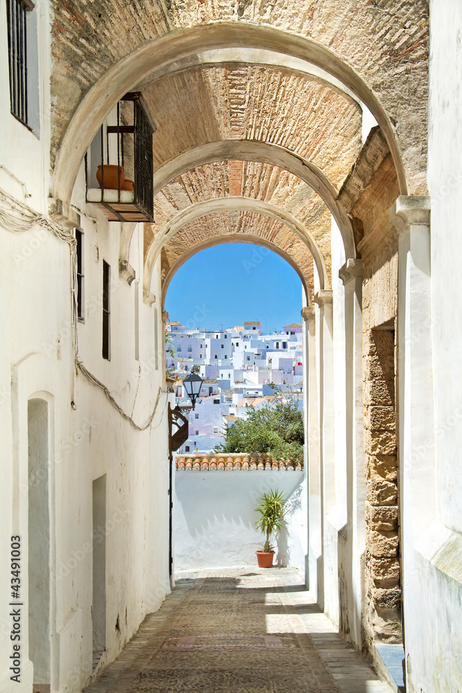 White village in andalucia - obrazy, fototapety, plakaty 