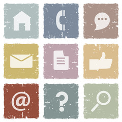 Wall Mural - vector set of grunge web icons