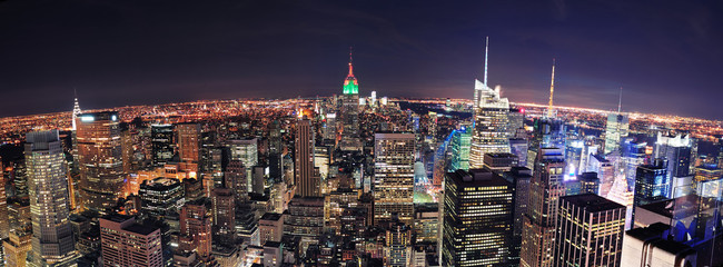 Fototapete - New York City Manhattan skyline aerial panorama