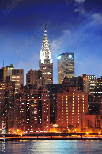 Plakat na papierze fotorealistycznym Budynek Chryslera w Nowym Jorku manhattan