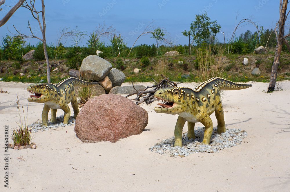 Ornithosuchus. Model of dinosaur. - obrazy, fototapety, plakaty 