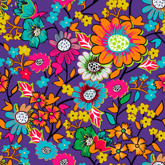 Wall Mural - Garden seamless pattern