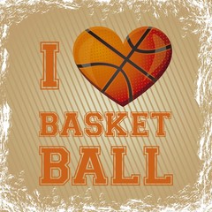 Poster - basketball heart