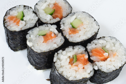 Tapeta ścienna Różne rodzaje sushi i sashimi