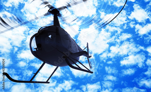 Fotoboard na płycie Cywilny helikopter