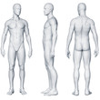 Leinwandbild Motiv Männlicher Körper - Seitenansichten