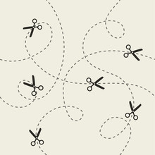 Scissors Pattern. Vector Illustration