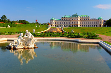 Fototapete - Belvedere Palace in Vienna - Austria