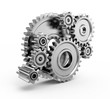 Steel gear wheels - tools and settings icon