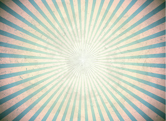 Poster - Blue vintage rays