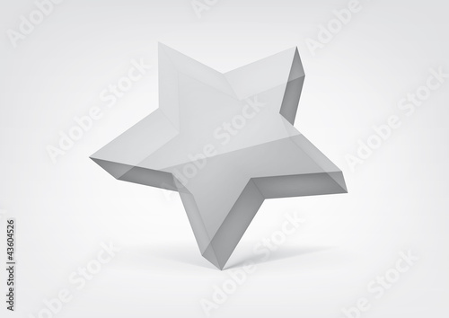 Obraz na płótnie canvas trzyczęściowy "tryptyk" Wektorowa przezroczysta gwiazda 3d dla swojego projektu graficznego