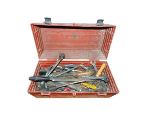 old tools in the box