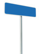 © Brilt - Blank Blue Road Sign Isolated, Large White Frame Framed Roadside